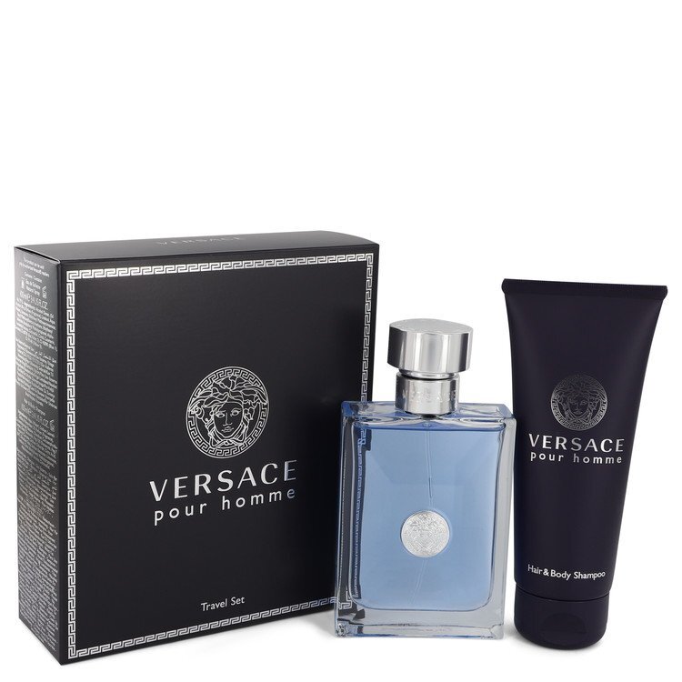Versace Pour Homme Eau De Toilette Spray + 3.4 oz Shower Gel (Men)